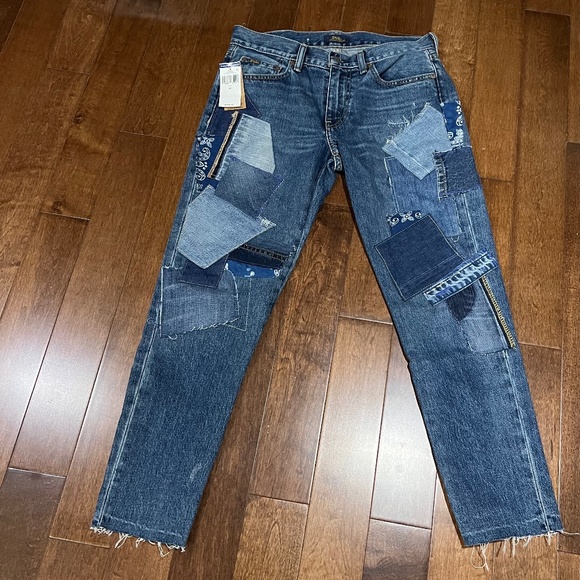 🌸🌸Host Pic🌸🌸Polo Ralph Lauren patchwork jeans - Picture 1 of 6